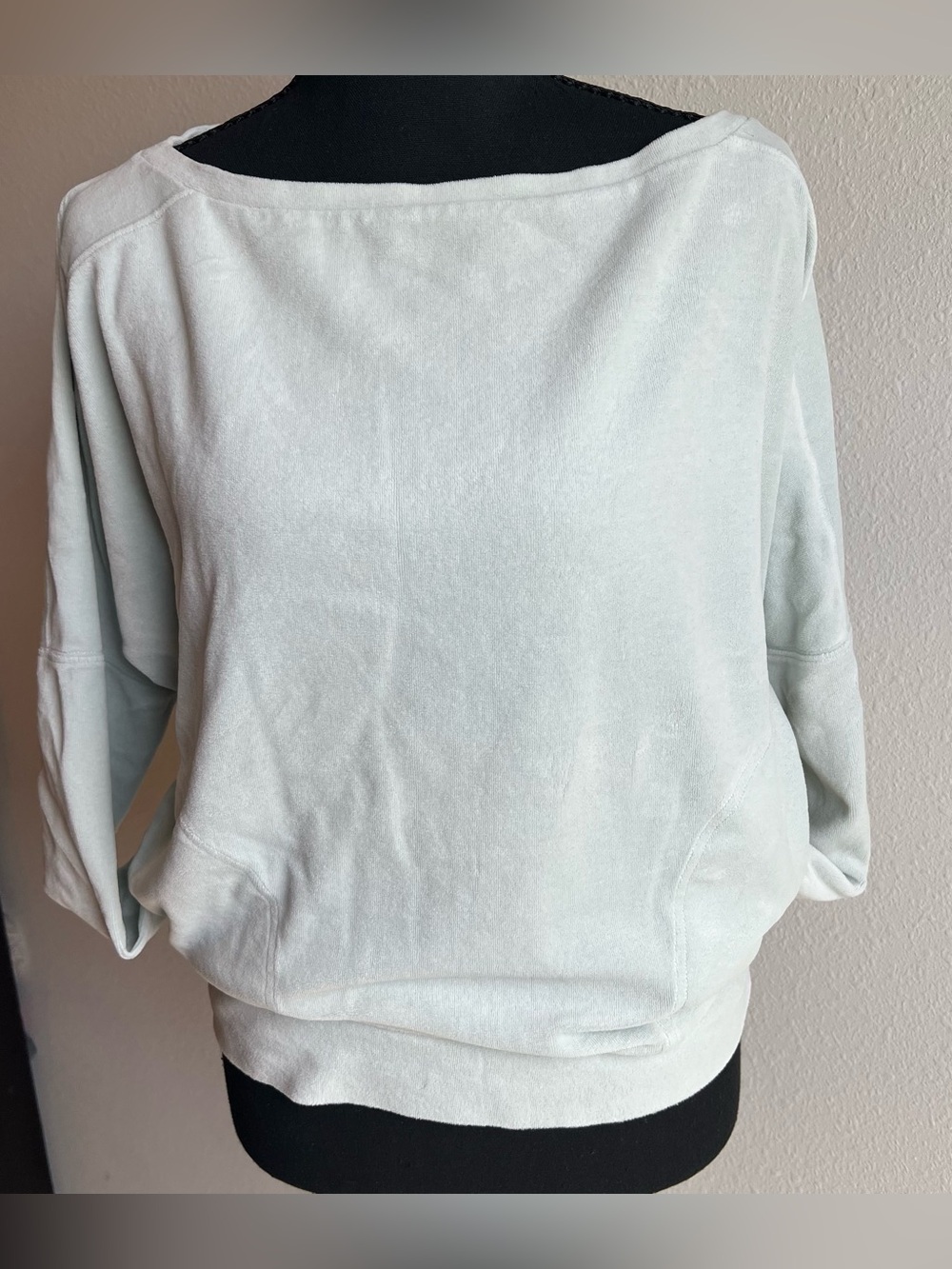 Victoria's Secret Off-the-Shoulder Knit Boatneck Sweater in Light Mint